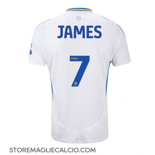 Leeds United Daniel James #7 Maglia Gara Casa Repliche 2024-25 Maniche Corte Leeds United Daniel James #7 Maglia Gara Casa Repliche 2024-25 Maniche Corte